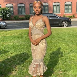 Vintage Gold beaded dress